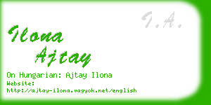 ilona ajtay business card